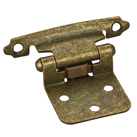 Traditional 1/2In. Overlay Hinge W/ Screws - Burnished Brass